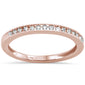 .15ct 14k Rose Gold Diamond Stackable Wedding Band Ring Size 6.5