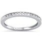.15ct 14k White Gold Diamond Stackable Wedding Band Ring Size 6.5