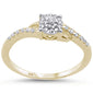 .16ct 10K Yellow Gold Round Diamond Engagement Ring Size 6.5