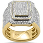 <span>DIAMOND  CLOSEOUT! </span> 1.09ct G SI 10K Yellow Gold Diamond Men's Iced out Micro Pave Ring Size 10