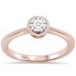 <span>DIAMOND CLOSEOUT! </span>.05ct G SI 10K Rose Gold Diamond Solitaire Engagement Ring Size 6.5