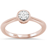 <span>DIAMOND CLOSEOUT! </span>.05ct G SI 10K Rose Gold Diamond Solitaire Engagement Ring Size 6.5