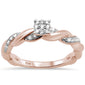 <span>DIAMOND CLOSEOUT! </span>.20ct G SI 10K Rose Gold Round Diamond Engagement Promise Ring Size 6.5