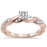 .20ct G SI 10K Rose Gold Round Diamond Engagement Promise Ring Size 6.5