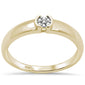 .03ct G SI 10K Yellow Gold Round Diamond Engagement Promise Ring Size 6.5