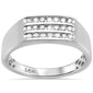 <span style="color:purple">SPECIAL!</span> .33ct 14K White Gold Diamond Men's Ring Band Size 10