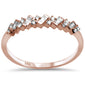 .22ct F SI 14K Rose Gold Baguette & Round Diamond Fine Band Ring Size 6.5