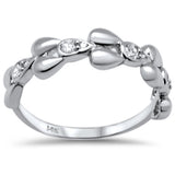 White Gold Diamond ring - DIAMOND CLOSEOUT! .21ct F SI 14K White Gold Round Diamond Trendy Fine Band Ring Size 