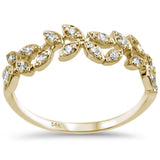 <span style="color:purple">SPECIAL!</span> .24ct F SI 14K Yellow Gold Fashion Diamond Trendy Band Ring Size 6.5