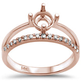 .21ct F SI 14K Rose Gold Diamond Engagement Ring Size 6.5