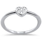.05ct F SI 14K White Gold Heart Shaped Diamond Engagement Ring Size 6.5