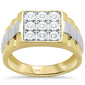 <span>DIAMOND  CLOSEOUT! </span> .14ct F SI 10K Yellow Gold Men's Diamond Miracle Illusion Band Fashion Ring Size 10