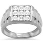 <span>DIAMOND  CLOSEOUT! </span>  .14CT G SI 10KT White Gold Men's Diamond Miracle Illusion Ring Size 10