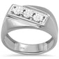 <span>DIAMOND  CLOSEOUT! </span> .07ct F SI 10K White Gold Men's Diamond Miracle Illusion Band Fashion Ring Size 10