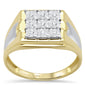 .10ct F SI 10K Yellow Gold Men's Diamond Miracle Illusion Band Fashion Ring Size 10