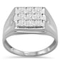 <span>DIAMOND  CLOSEOUT! </span>.10CT G SI 10K White Gold Men's Diamond Miracle Illusion Ring Size 10