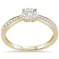 .20ct F SI 10K Yellow Gold Round Diamond Engagement Ring Size 6.5