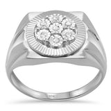 <span>DIAMOND CLOSEOUT! </span>.10CT G SI 10KT White Gold Men's Diamond Miracle Illusion Ring Size 10