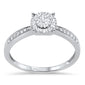 .15ct F SI 10K White Gold Round Diamond Engagement Ring Size 6.5