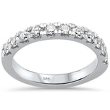 .77ct G SI 14K White Gold Diamond Wedding Band Ring Size 6.5