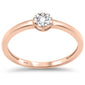 .15ct G SI 14K Rose Gold Diamond Solitaire Ring Size 6.5