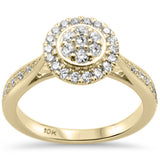 .51ct G SI 10K Yellow Gold Round Diamond Engagement Ring Size 6.5