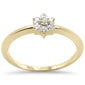 .15ct G SI 14K Yellow Gold Diamond Flower Ring Size 6.5
