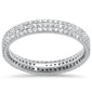 <span style="color:purple">SPECIAL!</span>.70CT G SI 14K White Gold Diamond Eternity Wedding Band Size 6.5