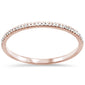 .09CT G SI 14KT Rose Gold Diamond Ladies Stackable Band Ring Size 6.5