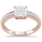 .18ct F SI 10K Rose Gold Diamond Engagement Ring Size 6.5