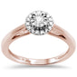<span style="color:purple">SPECIAL!</span> .21ct F SI 10K Rose Gold Diamond Engagement Ring Size 6.5