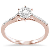 <span>DIAMOND CLOSEOUT! </span>.27ct G SI 10K Rose Gold Diamond Engagement Ring Size 6.5