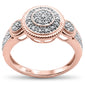 .20CT G SI 10KT Rose Gold Diamond Ladies Three Stone Engagement Ring Size 6.5