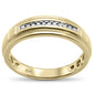 <span>DIAMOND  CLOSEOUT! </span> .09CT G SI 10K Yellow Gold Diamond Men's Diamond Band Ring Size 10