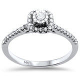 .26ct G SI 14K White Gold Diamond Miracle Illusion Engagement Ring Size 6.5