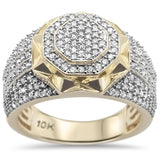<span>DIAMOND CLOSEOUT! </span>1.24CT G SI 10KT Yellow Gold Diamond Men's Ring Size 10