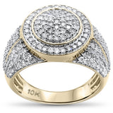 1.45CT G SI 10KT Yellow Gold Diamond Men's Ring Size 10