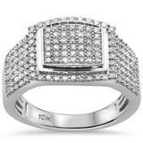 <span>DIAMOND CLOSEOUT! </span>1.04ct G SI 10K White Gold Diamond Men's Ring Size 10
