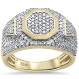 <span>DIAMOND CLOSEOUT! </span> 1.26ct F SI 10K Yellow Gold Diamond Men's Ring Size 10