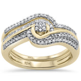 .23ct F SI 10K Yellow Gold Diamond Bridal Ring Set