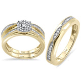 <span>DIAMOND CLOSEOUT! </span> .43ct G SI 10K Yellow Gold Diamond 3pcs Wedding Trio Set