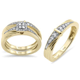 <span>DIAMOND CLOSEOUT! </span> .40ct G SI 10K Yellow Gold Diamond 3pcs Wedding Trio Set