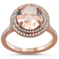 <span>GEMSTONE CLOSEOUT! </span>1.46ct G SI 10K Rose Gold Diamond & Morganite Gemstone Ring