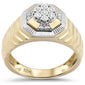 <span>DIAMOND  CLOSEOUT! </span>.10ct F SI 10K Yellow Gold Diamond  Men's Miracle Illusion Band Ring Size 10
