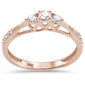 .25ct F SI 14K Rose Gold Diamond Engagement Ring Size 6.5