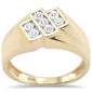 <span>DIAMOND  CLOSEOUT! </span>.05ct G SI 10K Yellow Gold Diamond Men's Miracle Illusion Band Ring Size 10