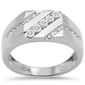 <span style="color:purple">SPECIAL!</span> .20ct F SI 10K White Gold Diamond Men's Band Ring Size 10