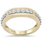 <span>DIAMOND  CLOSEOUT! </span> .10ct F SI 10K Yellow Gold Diamond Men's Band Ring Size 10
