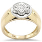<span>DIAMOND  CLOSEOUT! </span> .18ct F SI 10K Yellow Gold Diamond Men's Band Ring Size 10