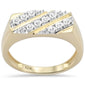 .06ct F SI 10K Yellow Gold Diamond Men's Band Ring Size 10